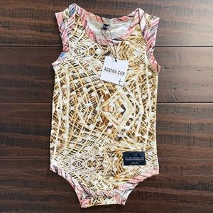 Agatha Cub Sleeveless Printed Onesie NWT